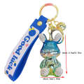 Cartoon Rhinestone Rabbit Keychain Car Pendant Bunny Key Ring School Bag Small Gift Accessories F...
