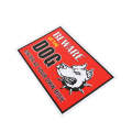 Red And White "Beware Of The Dog" Plastic Board 20cm x 30cm x 3mm
