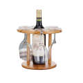 Bamboo Countertop Wine Glass Rack