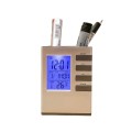 Cube Pen Stand With Digital Alarm Clock