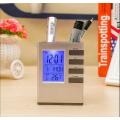 Cube Pen Stand With Digital Alarm Clock