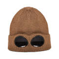 Unisex Knitted Goggles Beanie