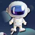 Blue 5 in 1 Cute Spaceship Astronaut Outer space Theme Foil Mylar Balloon Set
