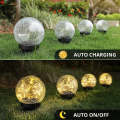 Solar LED Light Outdoor Cracked Glass Ball Lamp In-Ground Solar Garden Light Waterproof for Garde...