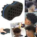Double Sided Barber Afro Curl Wave Hair Brush Sponge Dreads Locking Twists Coil