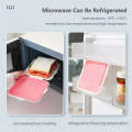 Silicone Sandwich Square Storage Box Reusable Microwave Safe Lunch Box