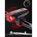 Dual Light Source Solar Powered Horn Bicycle Light 120l