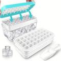 Press-Type Ice Cube Tray with  scoop