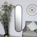 Oval/Rectangular Black Wall Mirror 100x30cm