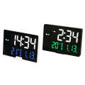 LED Digital Alarm Clock With Temperature + Day-Black