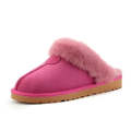 Winter Unisex Plush Lined Slippers, Closed Toe Slip On Shoes, Cozy & Warm Home Slippers