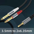 Wolulu Male 3.5mm To Dual Male 6.35mm Audio Cable 1.5m