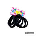 6 Pcs Black Stretchy Hair Band Tie Ponytail Holders