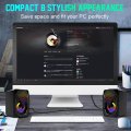Portable Wired Desktop Speakers with LED Light 2.0