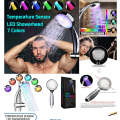 Shower Head LED Rainfall Shower Sprayer Automatically Color-Changing Temperature
