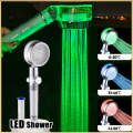 Shower Head LED Rainfall Shower Sprayer Automatically Color-Changing Temperature