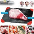New Thaw Master Tray Defrosting Meat Food Fast Kitchen Plate Safe Metal Large
