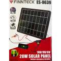 20W Solar Panel Outdoor Charger-5 in 1