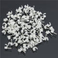 100 Pcs Cable Clips - Grey 5mm cable clip