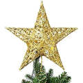 Christmas Tree Topper, Wire Gold Tree Star for Chirstmas
