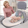 Foldable Baby Bed With Mosquito Net & Rattle Toys