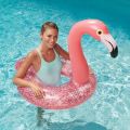 Inflatable Glitter Flamingo Pool Float