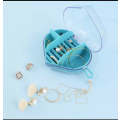 Womens Jewelry Organizer Cute Mini Heart Round Shape Travel Portable Storage Box