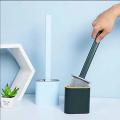Wall Mountable Silicone Toilet Brush with Holder
