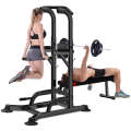 Pull Up Bar Gym Fitness Equipment Power Tower With Bench and Barbell Stand