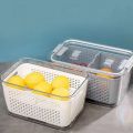Vegetables Fruit Drain Kitchen layer Storage Plastic Basket