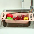 Kitchen Sink Rack Plastic Bowl Stand Water Trough Telescopic Leachate Kitchen
