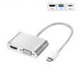 USB3.1 Type-C Male to VGA & 4Kx2K HDMI  Adapter