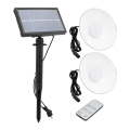Solar Lamp + Dual Projector Lamp with Solar Panel and 2 Power Leds with Remote Control