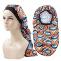 Extra Large Elastic Women Night Sleep Hair Caps Silky Bonnet Satin Head Cover