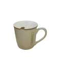 Ceramic Coffee Mug with Wooden Lid And Spoon