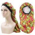 Extra Large Elastic Women Night Sleep Hair Caps Silky Bonnet Satin Head Cover