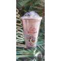 450ml Unicorn Double layer Plastic Cup with Straw