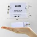 Mini AV2VGA Video Converter Convertor Box AV RCA CVBS to VGA Video Converter Conversor with 3.5mm...
