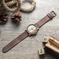 Womens Luxury Wood Dial/Leather Strap Watch