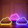 Floating Cloud Neon Sign Lamp 19cm x 2.3cm x 30.8cm Pink, Blue, Warm White USB & Battery Operated