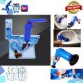 Sewer Cleaner High Pressure Air Drain Toilet Cleaner Sink Pipe Hair Remover Drill Plunger Tool Ki...