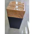 Stainless Steel Kitchen Knife Set Wood Handle 5pc With Wooden Block