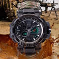 Men Outdoor Survival Military Watch Fashion Multifunctional Compass Waterproof LED Quartz