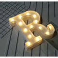 Gold Luminous 26 English LED Letter  Creative Letters Alphabet Number Battery Lamp Romantic Part ...