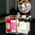 Cosmetic Storage Box Makeup Organizer Cotton Swab Storage Cotton Pads Holder Clear Lipstick Stora...