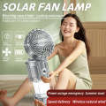 Solar fan light rechargeable flashlight outdoor lighting night fishing light