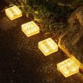 Solar Brick Lights Outdoor Solar Ice Cube Lights Landscape Path Light for Outdoor Garden Courtyar...