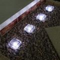 Solar Powered LED Stone Shape Outdoor Garden Ice Cube Brick Lamp