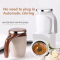 Coffee Cup Self Stirring Mug 304 Stainless Steel Frinking Smart Mixing Heat 380ml Milk Magnetic B...
