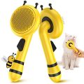 Pet Grooming Brush, Cute Bee Design And Soft Ergonomic Handle, Pet Comb For Cats & Dogs,pet Clean...
